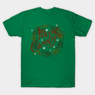 Merry Christmas Wreath T-Shirt